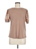 Flower & Feather Tan Short Sleeve Top Size M - photo 1