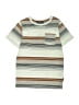 Distortion Stripes Ivory Short Sleeve T-Shirt Size 7 - photo 1