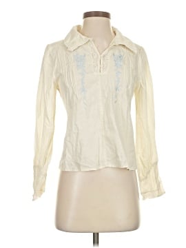 Simple Retro Long Sleeve Blouse