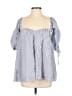 Entro Blue Short Sleeve Blouse Size S - photo 1