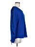 NY Collection Blue Long Sleeve Blouse Size M - photo 4