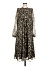 Whistles 100% Polyester Animal Print Brown Casual Dress Size 8 - photo 1