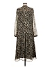Whistles 100% Polyester Animal Print Brown Casual Dress Size 8 - photo 2
