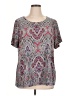 Croft & Barrow Paisley Gray Short Sleeve Blouse Size 1X - photo 1