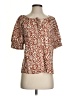 C by ONE 100% Rayon Brown Short Sleeve Blouse Size XS - photo 1
