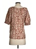 C by ONE 100% Rayon Brown Short Sleeve Blouse Size XS - photo 2