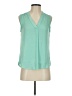 Vince Camuto 100% Polyester Teal Sleeveless Blouse Size XS - photo 1