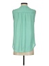 Vince Camuto 100% Polyester Teal Sleeveless Blouse Size XS - photo 2