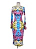 Unbranded Print Blue Cocktail Dress Size S - photo 1