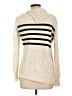 Tory Burch Stripes Ivory Turtleneck Sweater Size L - photo 2