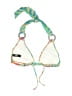 ABS Allen Schwartz Stripes Green Swimsuit Top Size 8 - photo 2