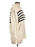 Tory Burch Stripes Ivory Turtleneck Sweater Size L - photo 4