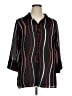 White Stag 100% Polyester Stripes Black 3/4 Sleeve Blouse Size 16W - photo 1