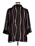 White Stag 100% Polyester Stripes Black 3/4 Sleeve Blouse Size 16W - photo 2