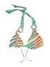 ABS Allen Schwartz Stripes Green Swimsuit Top Size 8 - photo 1