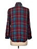 Faded Glory 100% Rayon Plaid Teal Long Sleeve Button-Down Shirt Size L - photo 2