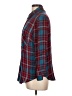 Faded Glory 100% Rayon Plaid Teal Long Sleeve Button-Down Shirt Size L - photo 5