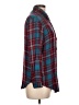 Faded Glory 100% Rayon Plaid Teal Long Sleeve Button-Down Shirt Size L - photo 4