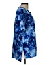 Lands' End Tie-dye Blue Short Sleeve Blouse Size 10 - photo 4