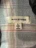 Max Studio 100% Cotton Plaid Gray 3/4 Sleeve Button-Down Shirt Size L - photo 7