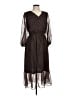 Talbots Polka Dots Brown Casual Dress Size 8 - photo 1
