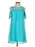 As U Wish 100% Polyester Solid Teal Casual Dress Size XS - photo 1