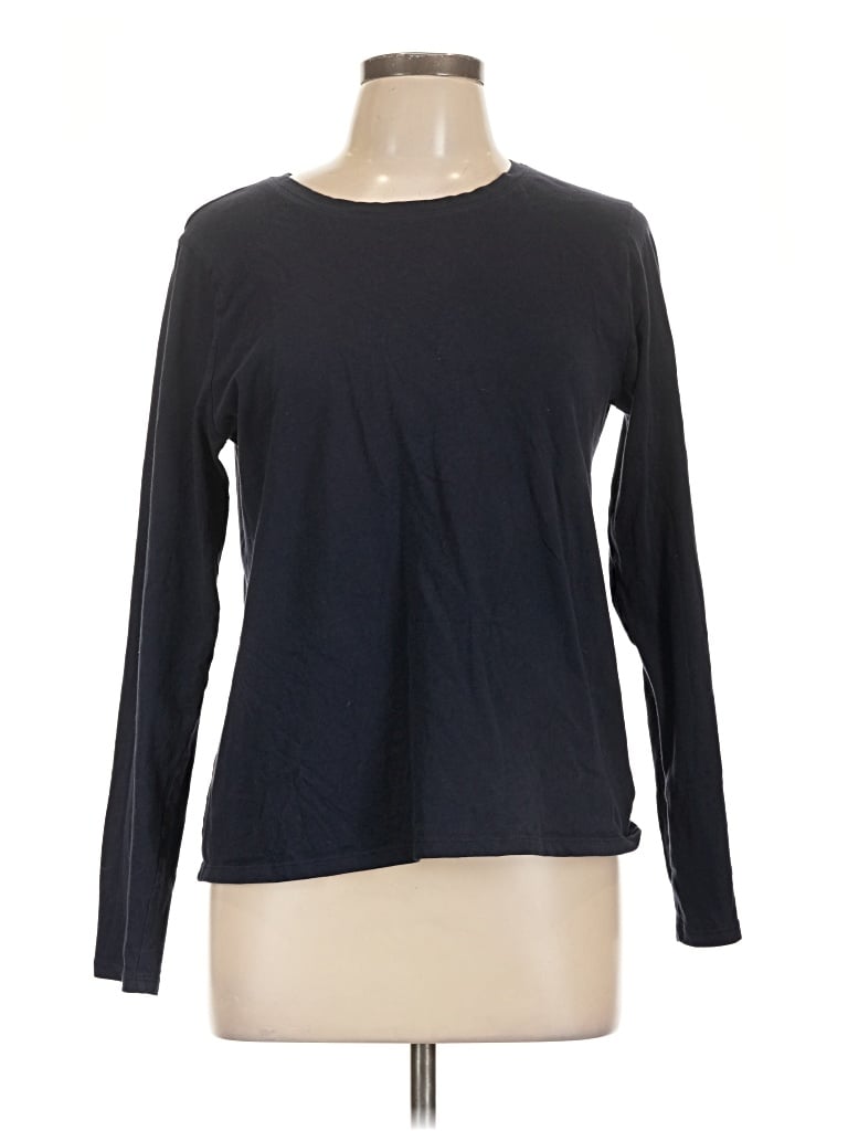 Pre-owned Time And Tru Long Sleeve T-shirt In Blue