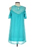 As U Wish 100% Polyester Solid Teal Casual Dress Size XS - photo 2