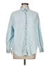 Rolla's 100% Cotton Solid Blue Long Sleeve Button-Down Shirt Size 8 - photo 1