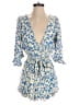 Winston White 100% Viscose Print Blue Romper Size XS - photo 1