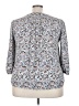 Collective Concepts 100% Polyester Paisley Blue 3/4 Sleeve Blouse Size 2X - photo 2