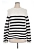 Everlane 100% Cotton Stripes White Turtleneck Sweater Size XL - photo 1