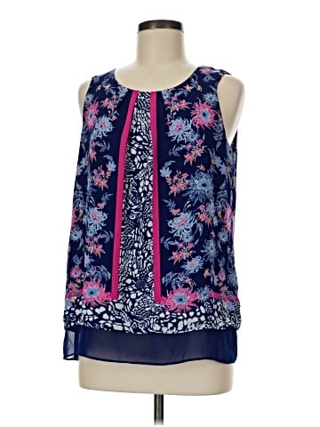 Rose + Olive Sleeveless Blouse (view 1)