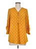 rue21 100% Polyester Yellow 3/4 Sleeve Blouse Size M - photo 1