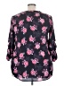 Ava James 100% Polyester Floral Black 3/4 Sleeve Blouse Size 2X - photo 2