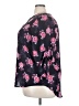 Ava James 100% Polyester Floral Black 3/4 Sleeve Blouse Size 2X - photo 5