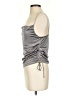 Zara 100% Polyester Silver Sleeveless Top Size S - photo 5