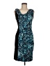 BCBGMAXAZRIA Paisley Teal Cocktail Dress Size M - photo 1