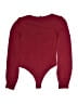 Lulus Burgundy Long Sleeve Top Size M - photo 2