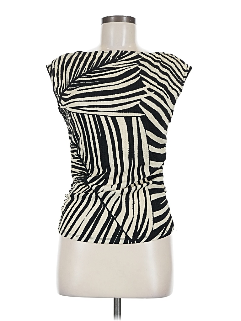 Pre-owned H&m Sleeveless Blouse In Black