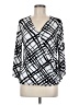 Anne Klein Silver Long Sleeve Blouse Size M - photo 1