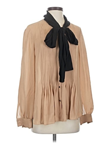 Leifsdottir Long Sleeve Silk Top (view 1)