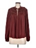 Ulla Johnson 100% Polyester Burgundy Long Sleeve Blouse Size 6 - photo 1