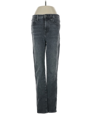 Madewell Tall 10" High-Rise Skinny Crop Jeans in Oakwood Wash (view 1)