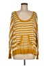 Sparkle & Fade Stripes Yellow Pullover Sweater Size M - photo 1