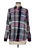 Old Navy 100% Cotton Plaid Gray Long Sleeve Button-Down Shirt Size M - photo 1