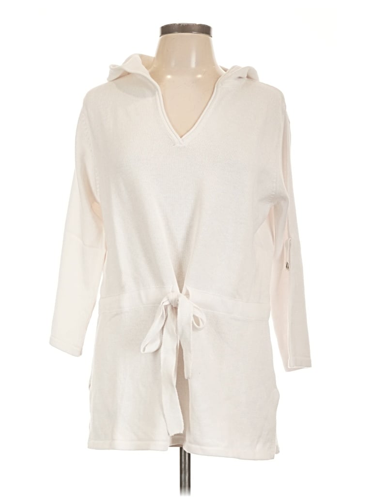Pre-owned Coldwater Creek Cardigan Sweater In Ivory