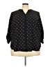 41Hawthorn 100% Polyester Polka Dots Black 3/4 Sleeve Blouse Size 3X - photo 1