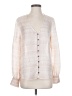 Veronica Beard 100% Silk Ivory Long Sleeve Silk Top Size 4 - photo 1