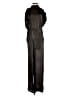 Line & Dot 100% Polyester Metallic Black Jumpsuit Size M - photo 1